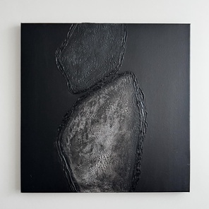 Черная абстрактная картина 50х50 см